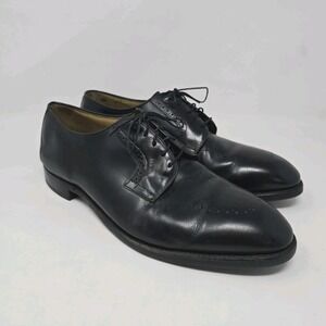 Johnston & Murphy Aristocraft Mens 12 Black Leather Dress Shoes‎ USA Made Oxford